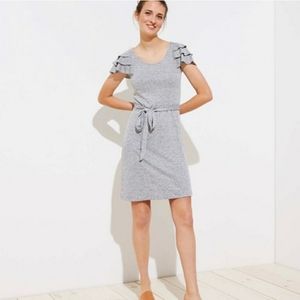 Loft Tiered Sleeve Soft Jersey Knit Dress